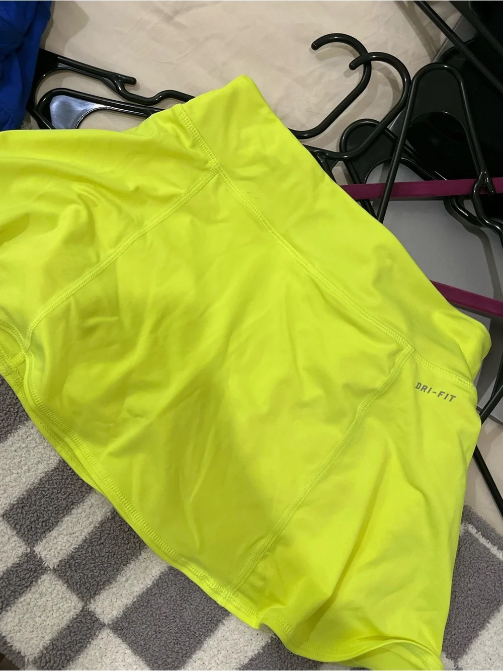 Neon Yellow nike athletic skirt